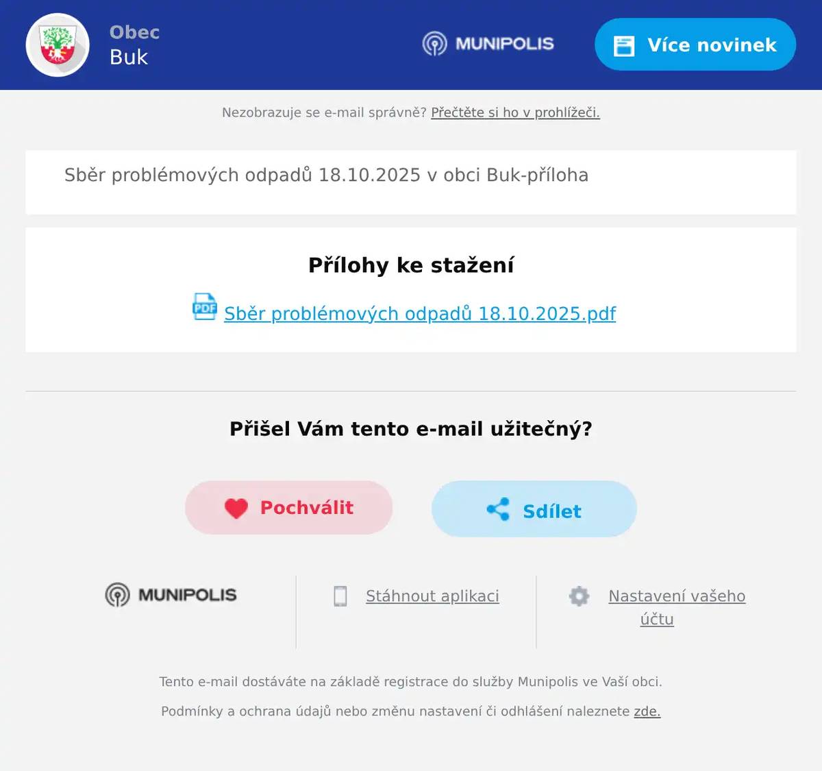 Sběr problémových odpadů 18.10.2025 v obci Buk-příloha