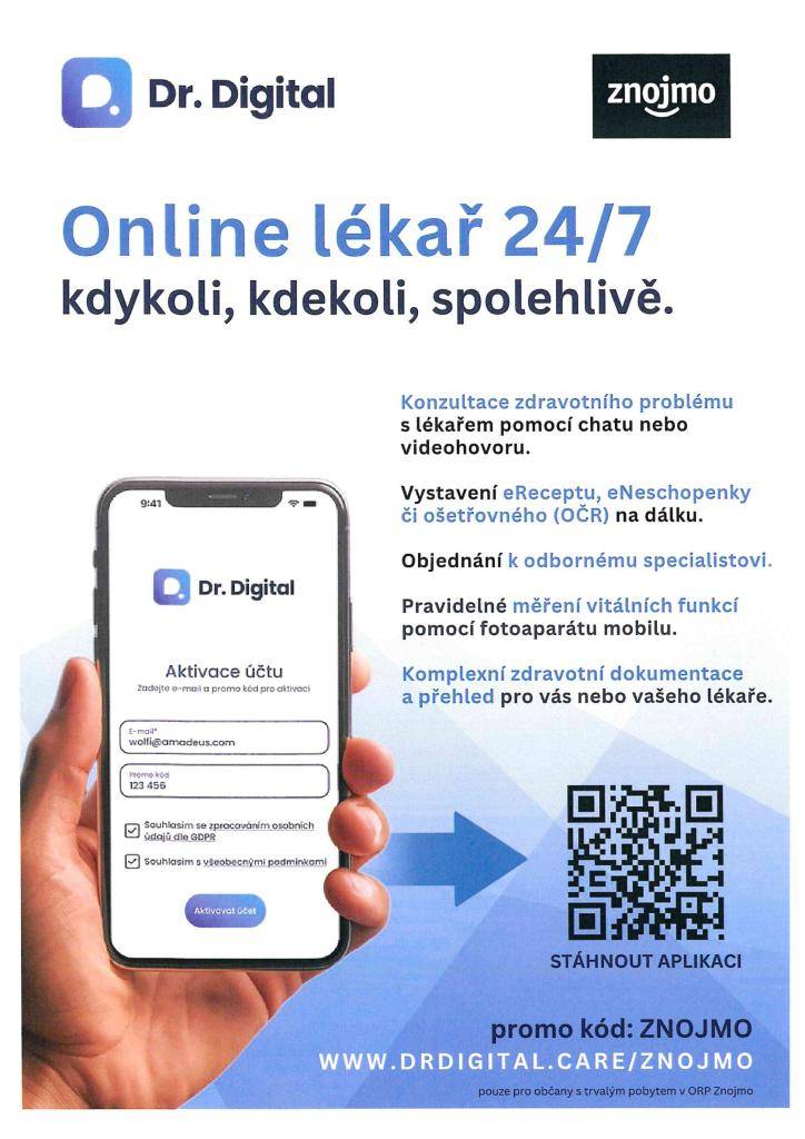 lékař k zastižení kdykoliv - stačí se registrovat