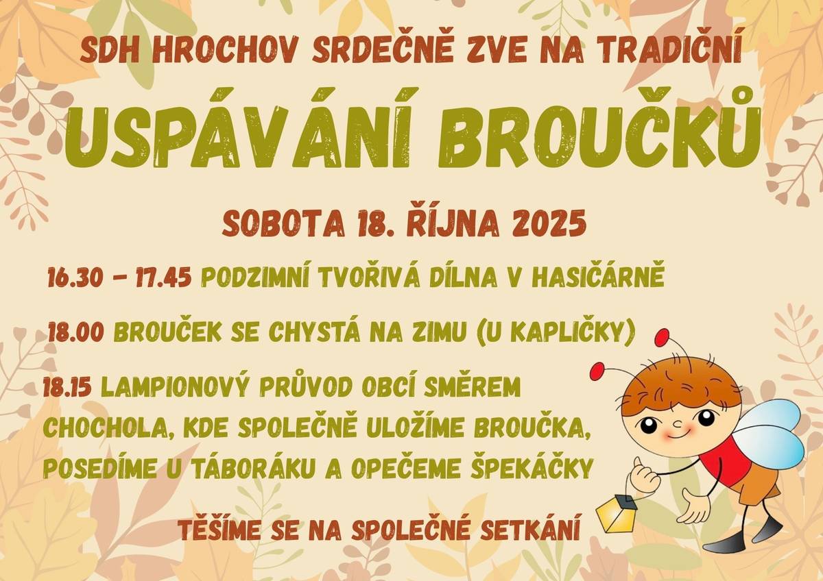 SDH Hrochov zve na tradiční "Uspávání broučků"