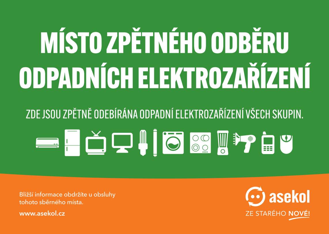 Obec Závist je zapojena do systému zpětného odběru elektrozařízení s firmou Asekol.  Drobné elektro do rozměru 50cm a váhy 10kg je možné ukládat do přepravek pod schody KD. Zařízení větších rozměrů bude řešeno mobilními svozy v průběhu roku.