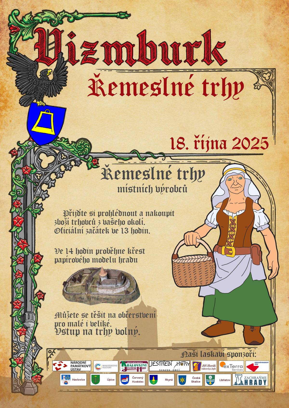 18. 10. 2025 od 13 hodin se na Vás těší na hradě.