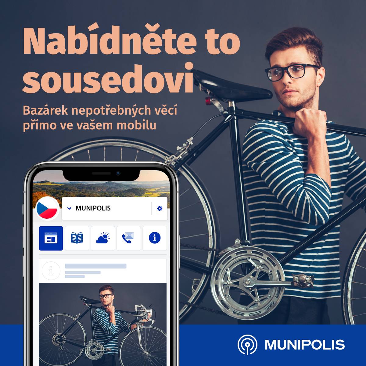 Nabízejte a nakupujte v našem bazárku V Bazárku najdete nabídky nepotřebných věcí a přebytků vašich sousedů a lidí z okolí. Stačí, když budete přihlášeni k odběru informací z našeho města a můžete jednotlivé příspěvky komentovat nebo dokonce přidat své vlastní. Oblečení, elektronika, jízdní kola, knihy a vůbec vše, co vás napadne, teď můžete poslat dál.