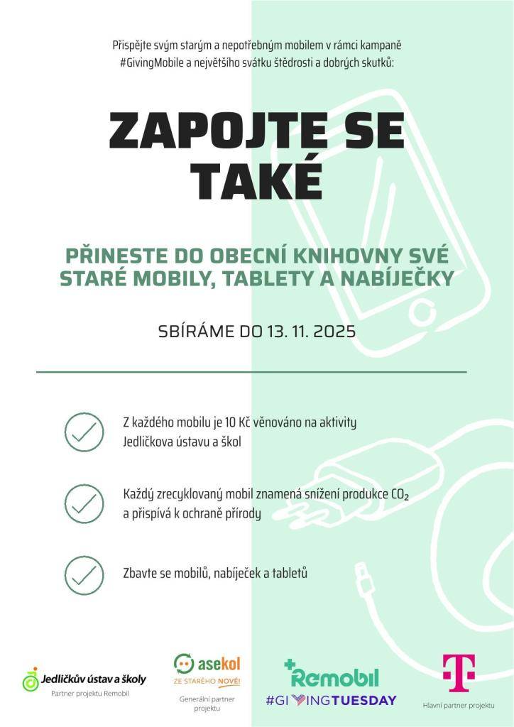Přispějte svým nepotřebným mobilem v rámci kampaně GivingMobile a největšího svátku štědrosti a dobrých skutků.