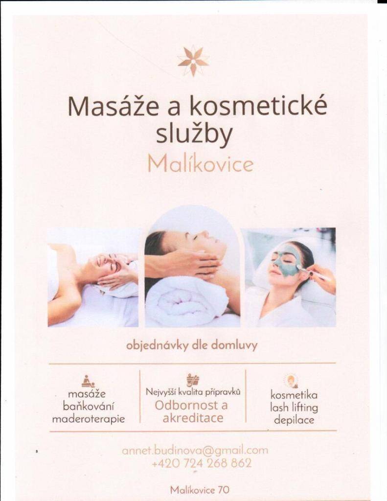 Masáže a kosmetické služby Malíkovice