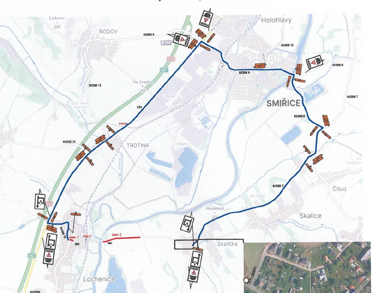 Cesta z Lochenic do Skaličky (úsek za mostem) bude od 24.-31.10. UZAVŘENA, probíhá oprava.