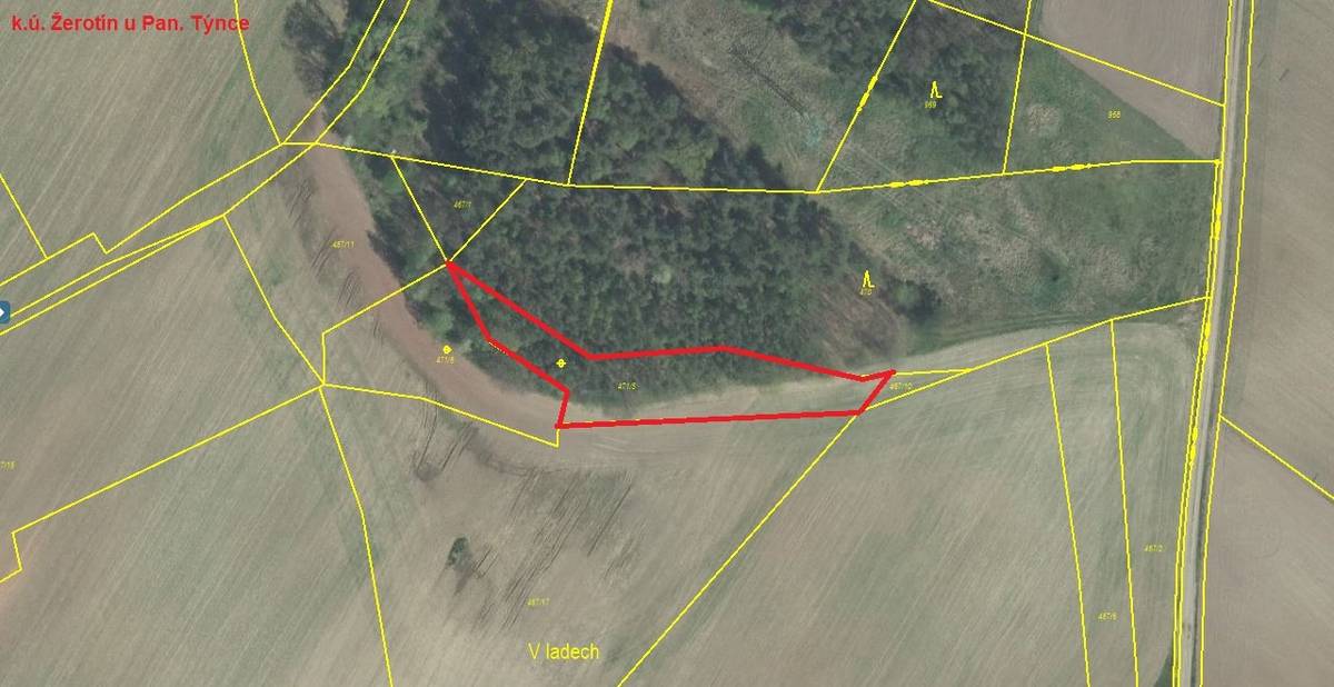Aukce k prodeji pozemku p.p.č. 471/5 k.ú. Žerotín u Panenského Týnce formou elektronického aukčního systému.