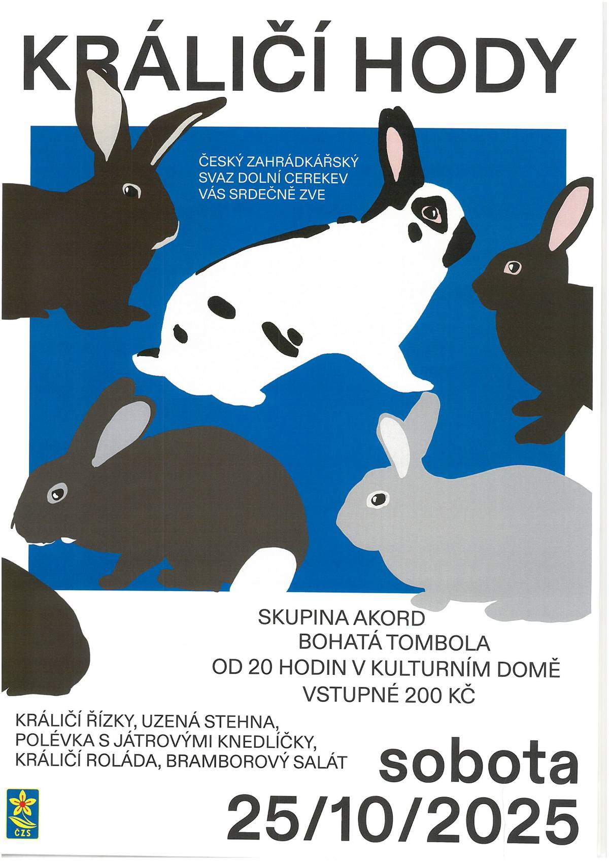 Svaz zahrádkářů Dolní Cerekev zve dne 25.10.2025 na Králičí hody.