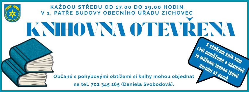 Knihovna je opět v provozu, každou středu od 17 do 19hod si můžete přijít vybrat svou novou knížku.