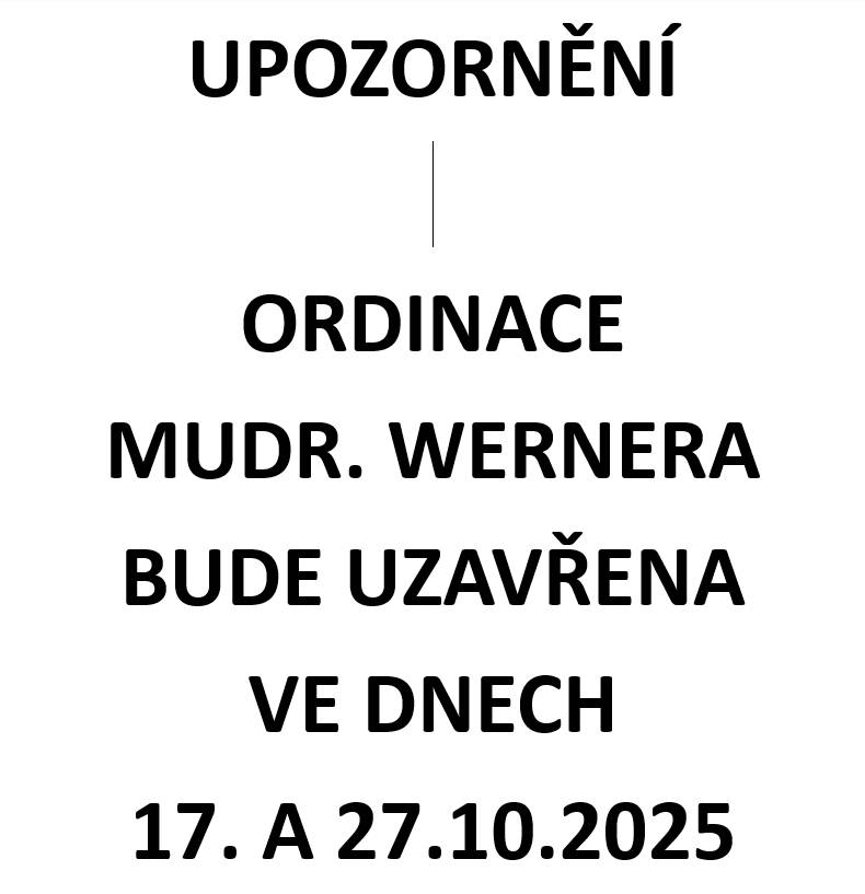 Uzavření ordinace