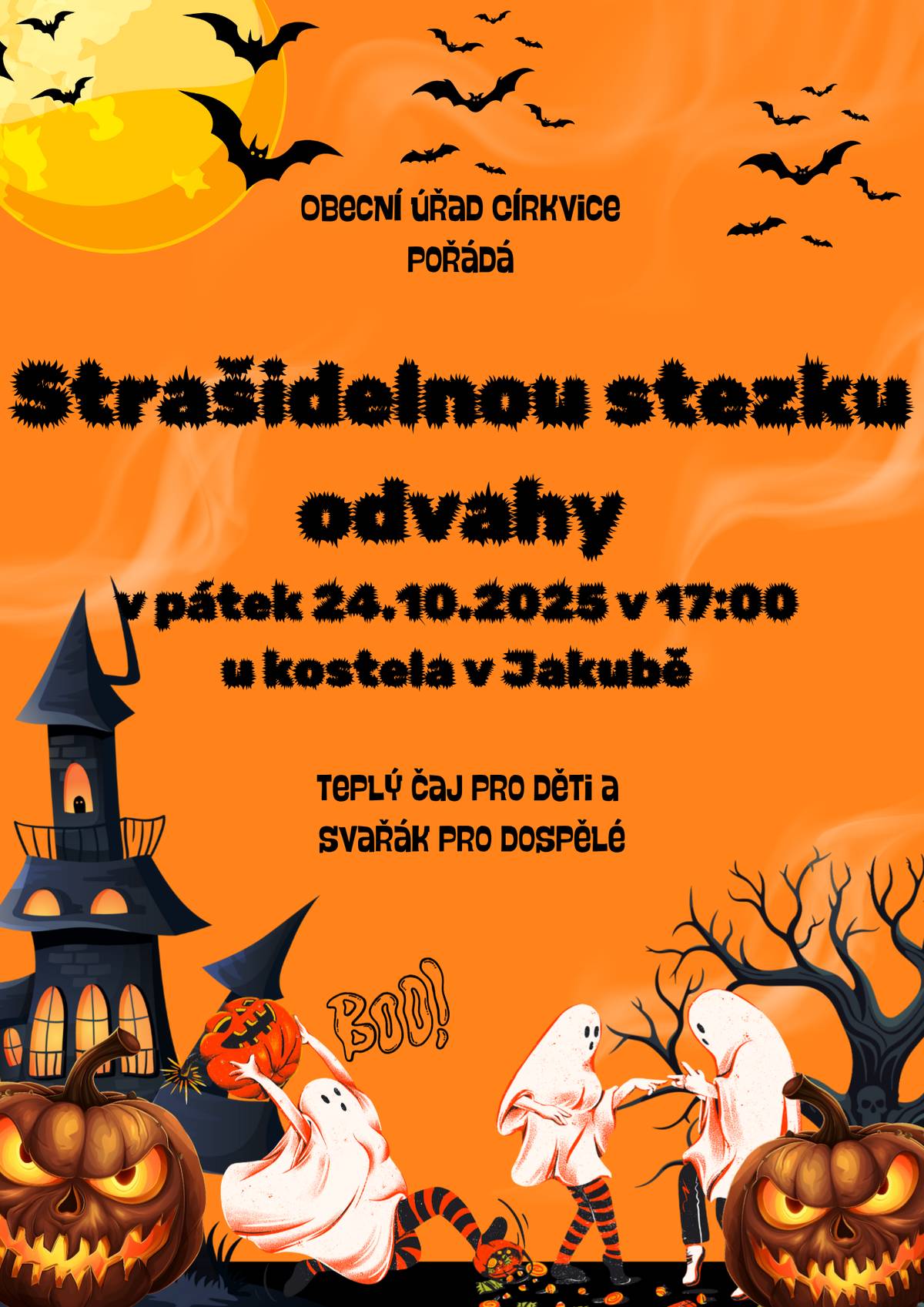 Strašidelná stezka odvahy v pátek 24.10.2025 v 17 u kostela sv. Jakuba
