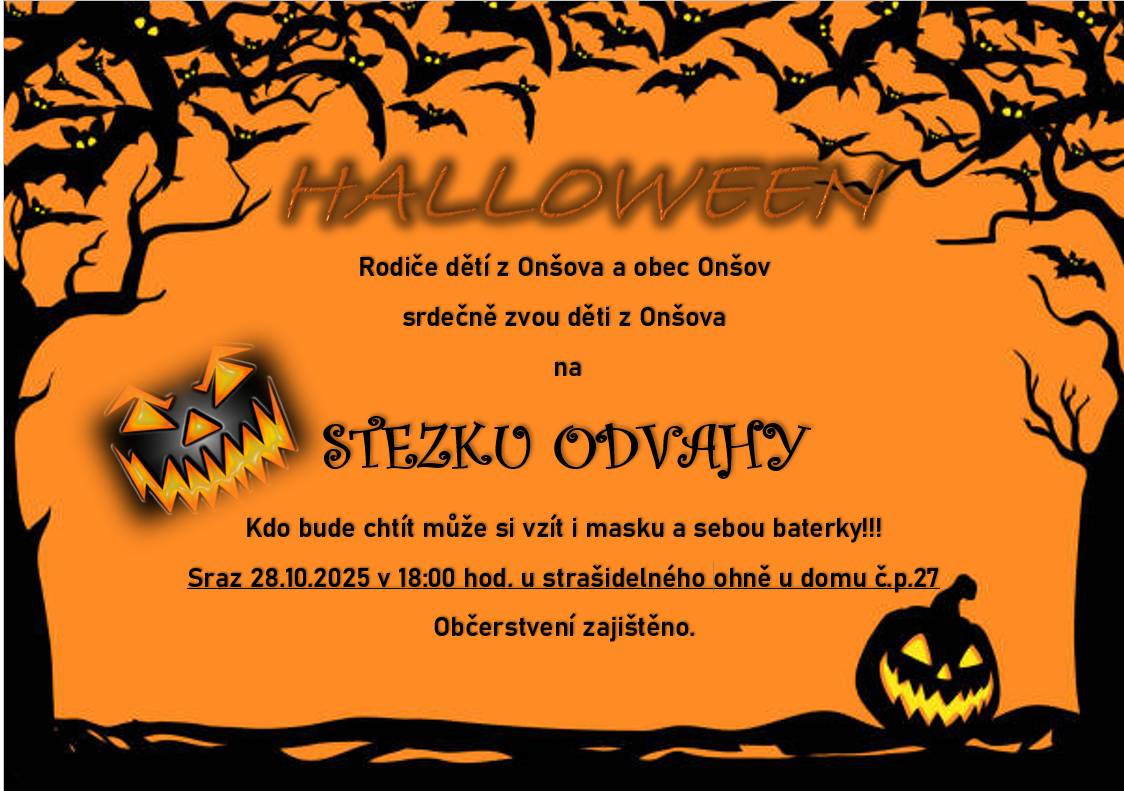 Halloween Onšov 28.10.2025 od 18:00