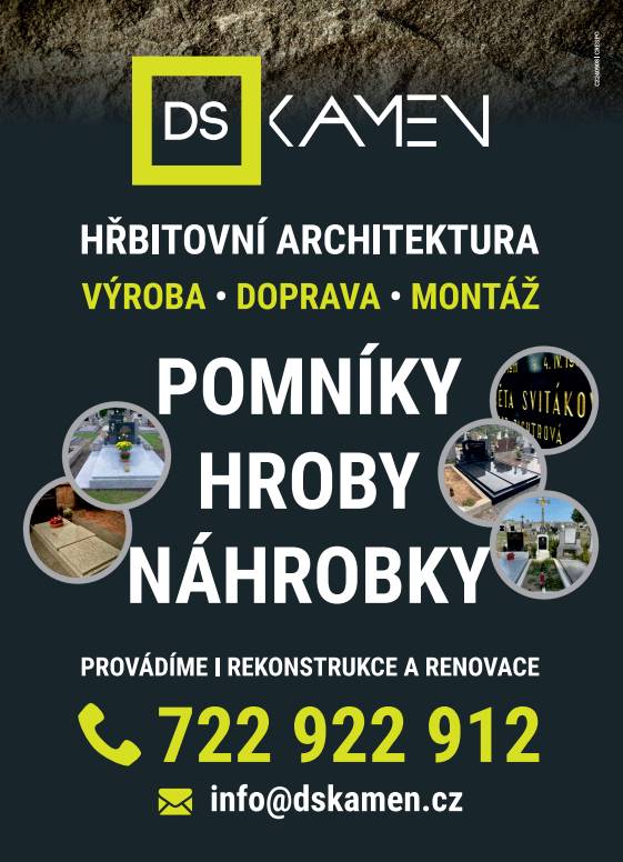 Vážení občané, ve středu 15.10. ve 14:00hod. navštíví hřbitov Jamné kameníci z DS kamen (tel. 722 922 912). Budou poskytovat bezplatné konzultace a přijímat objednávky na opravy hrobů včetně zlacení a přípisů. Využijte této příležitosti pro odborné posouzení stavu vašeho hrobu a možnosti jeho renovace.
