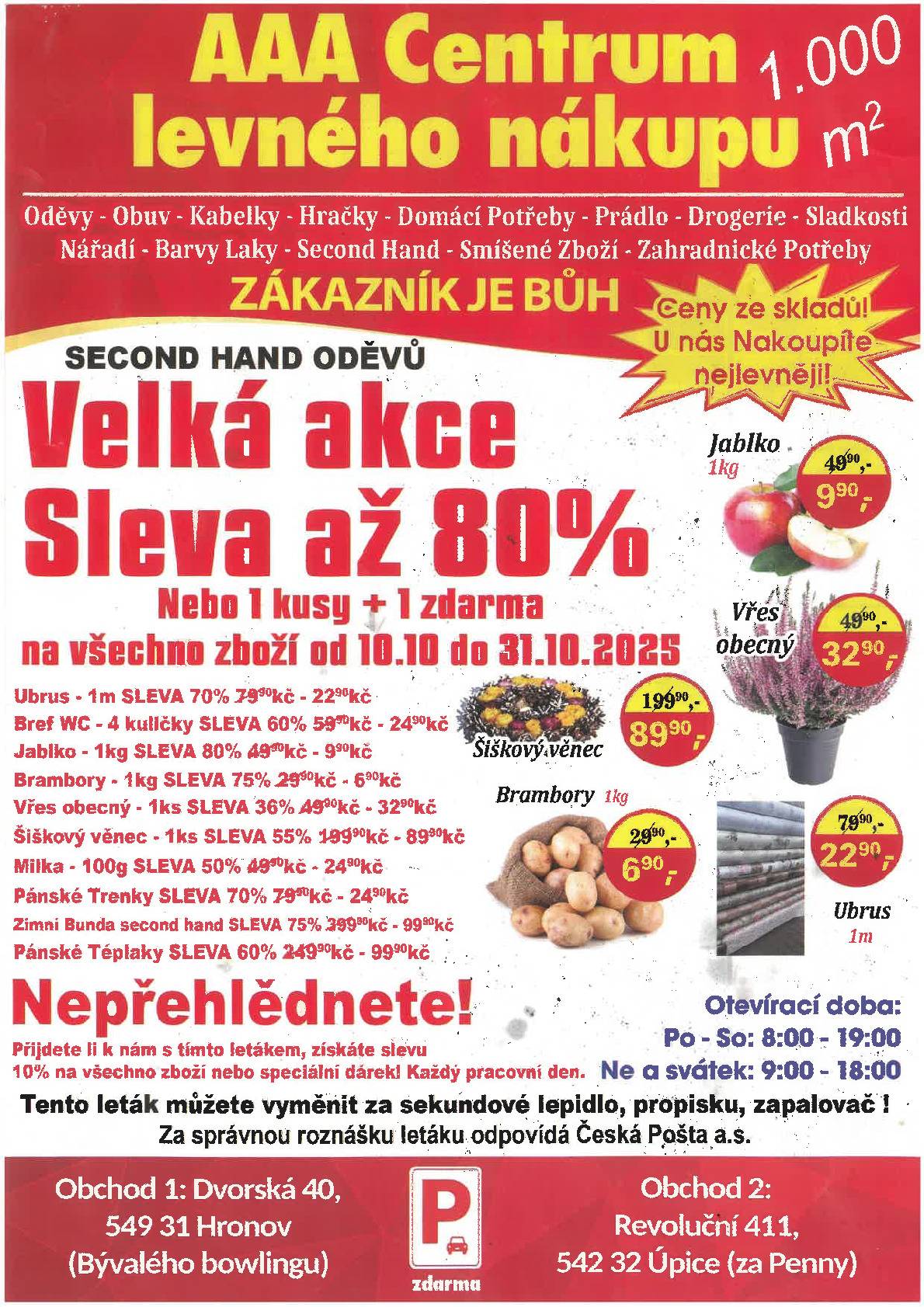 V AAA Centrum levného nákupu právě probíhají velké akce.
