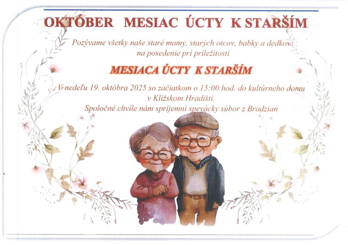 Október mesiac úcty k starším