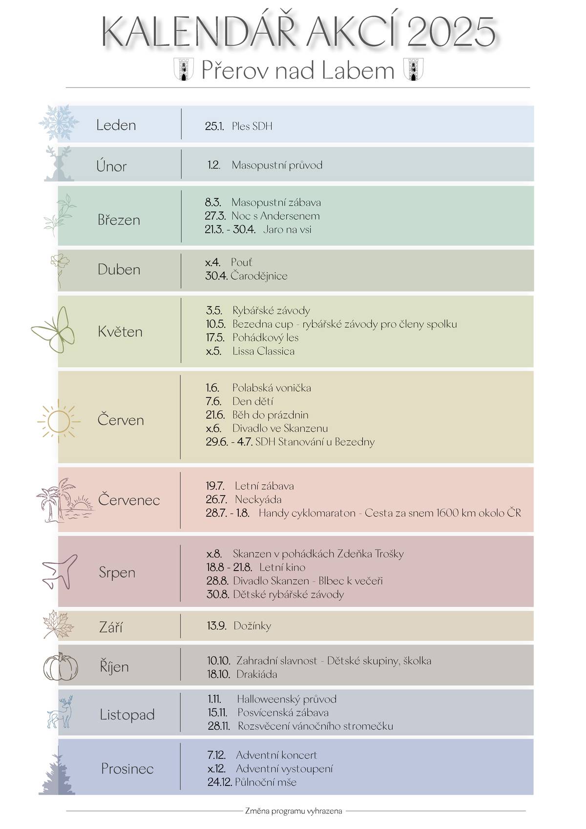 Srdečně zveme na nejbližší Drakiádu (již tuto sobotu) a Helloweenský průvod (1.11.2025). Dále se již chystáme i na všechny akce v adventním období.