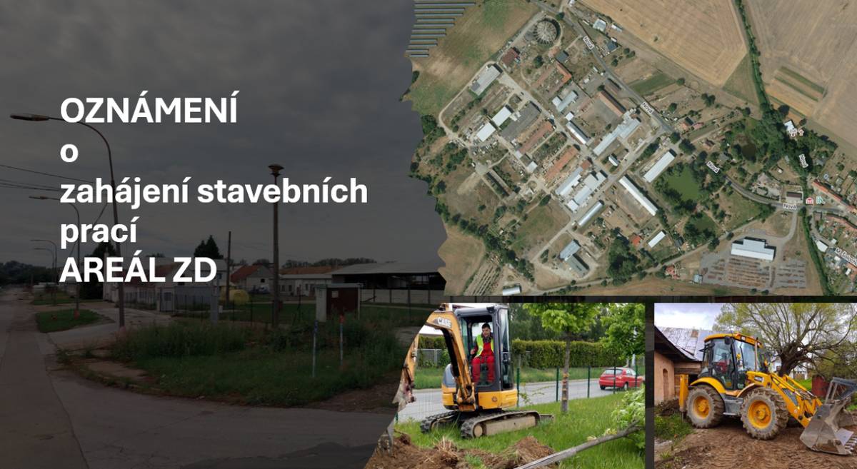 Firma RGV s.r.o. bude provádět v období od 17. října 2025 do 30. března 2026 stavební práce na realizaci nového rozšíření kabelové distribuční sítě vysokého a nízkého napětí (VN a NN) pro areál bývalého ZD.  Pro více informací rozklikněte.