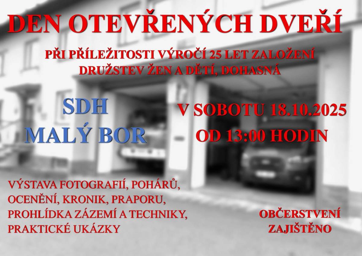 SDH Malý Bor Vás zve na: