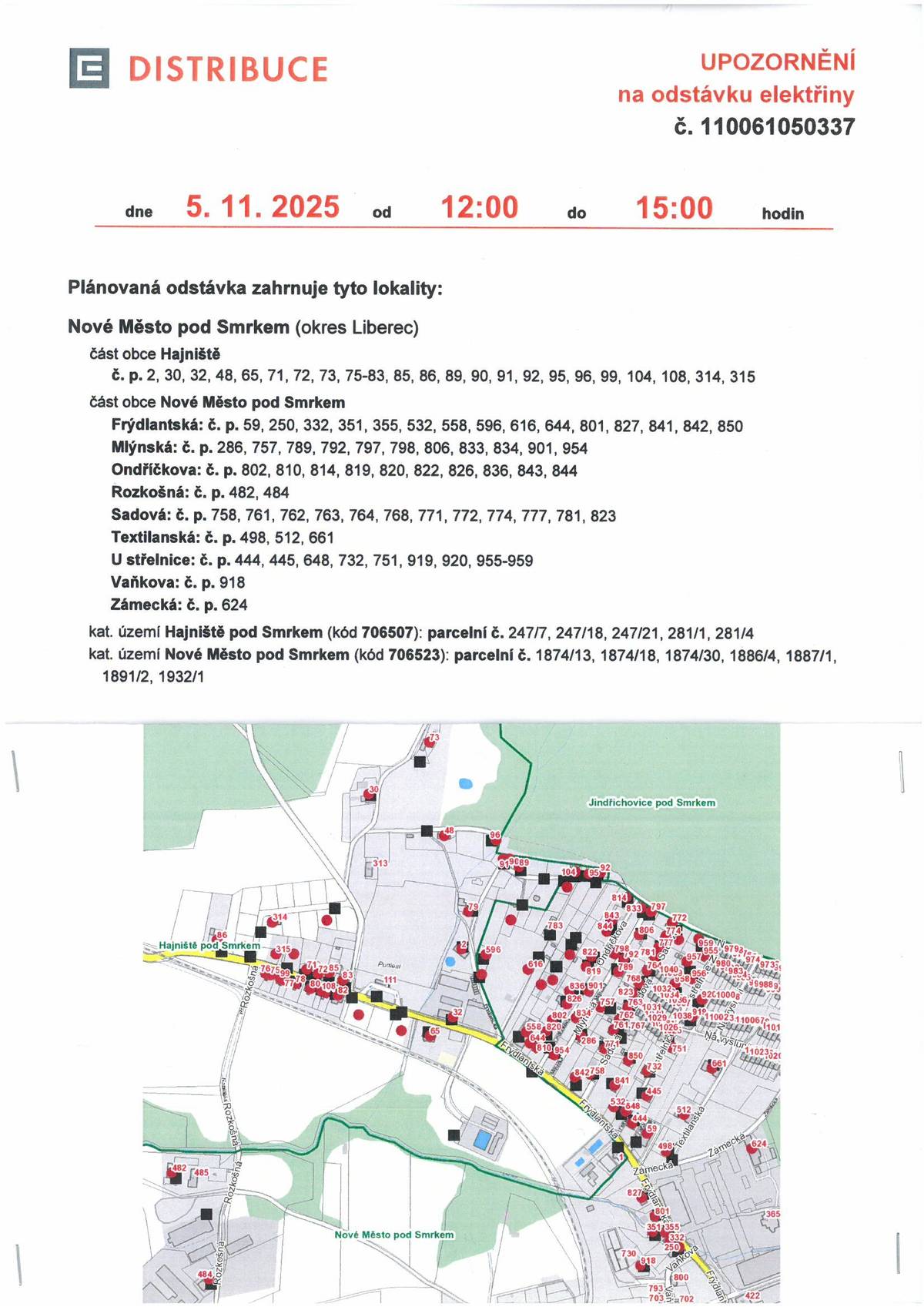 05.11.2025 od 12:00 do 15:00 hodi
