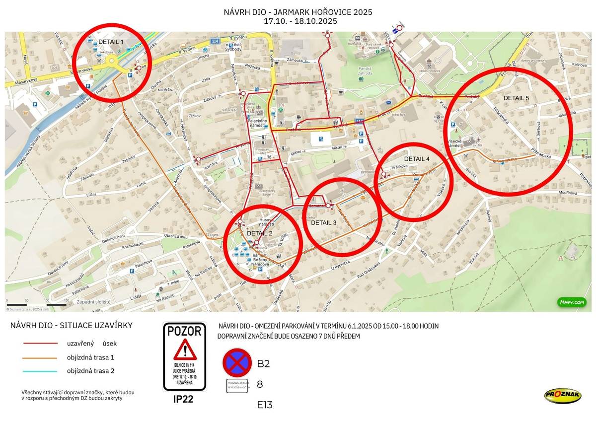 Cibulový jarmark za dveřmi Již tento pátek od 14:00 zaplní město stánky plné dobrého jídla, řemeslných výrobků, ovoce, zeleniny, cibule a dalších krásných věcí, které se nesmíte nechat ujít. Velká akce si ovšem žádá velké změny v dopravě. Jejich detailní popis najdete níže v obrázcích. Děkujeme všem, kteří respektují dopravní značení a parkují na vyhrazených místech - záchytná parkoviště najdete ve statku a na ploše u Sv. Jána. Detailní program obou dnů Cibuláku najdete zde: https://cibulovyjarmark.cz/