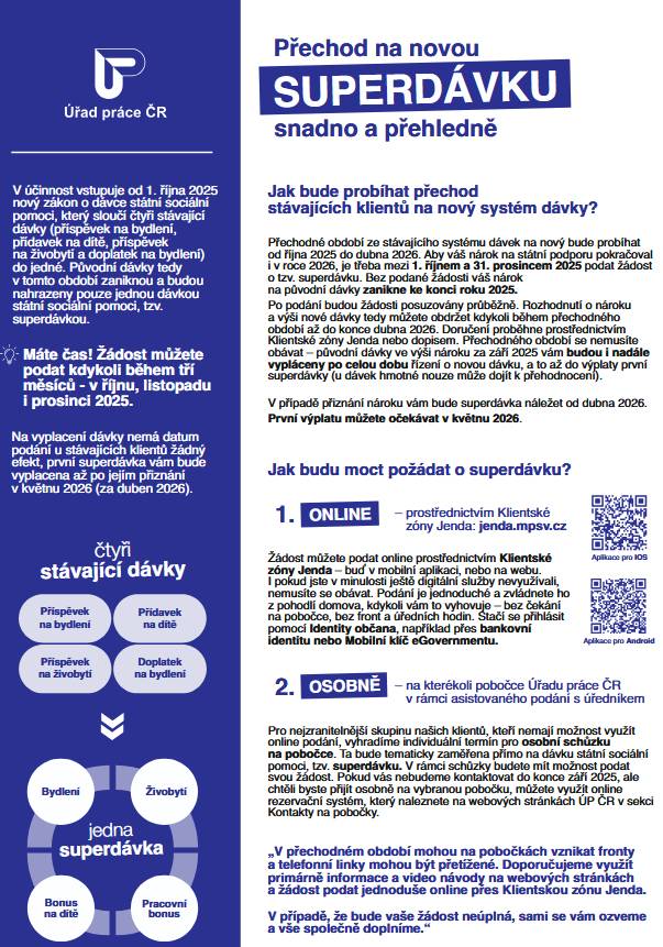 Přechod na novou SUPERDÁVKU snadno a přehledně