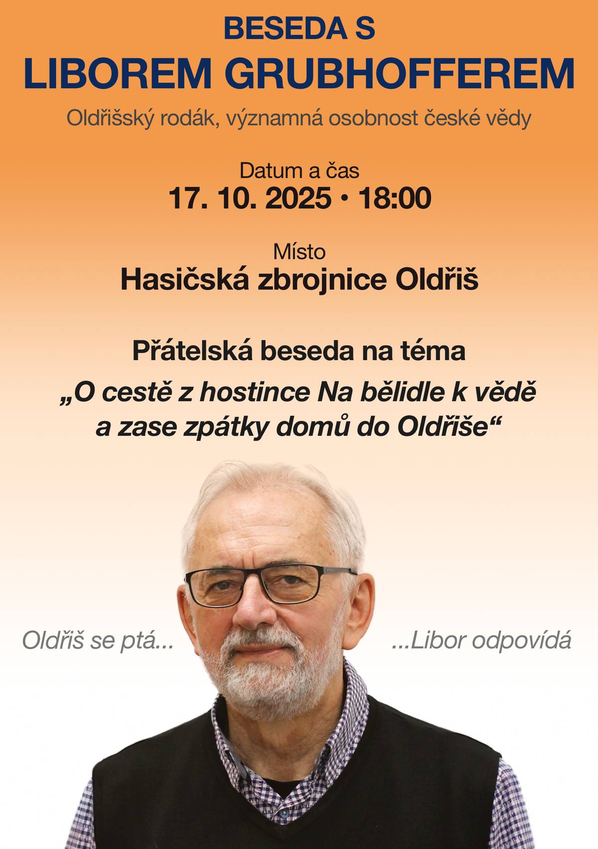 Zveme na besedu s Liborem Grubhofferem