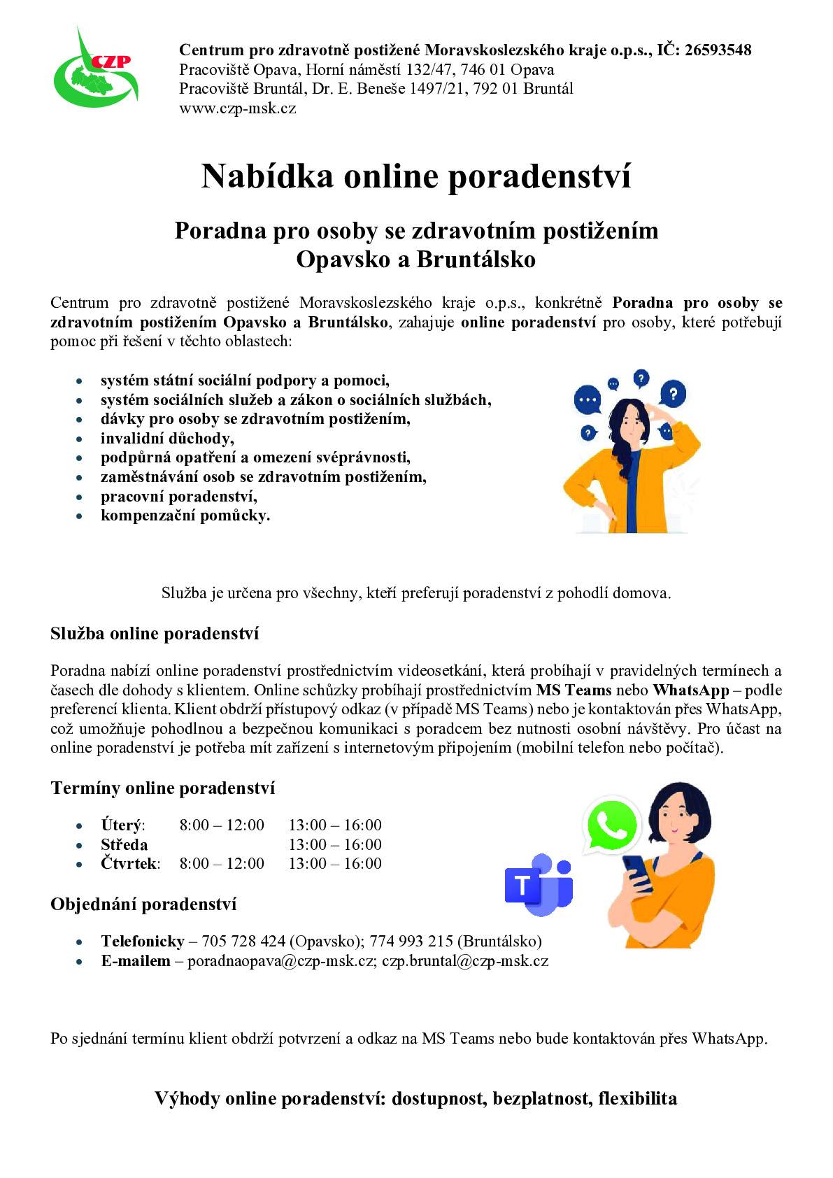 Poradna pro osoby se zdravotním postižením Opavsko a Bruntálsko