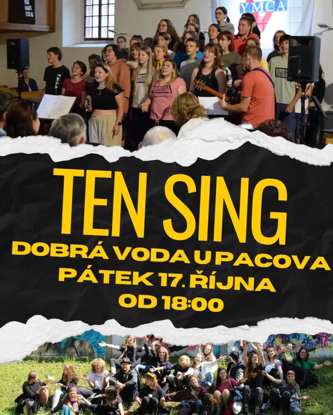 17.10.2025 od 18:00 vystoupí ve škole pěvecký sbor TenSing.
