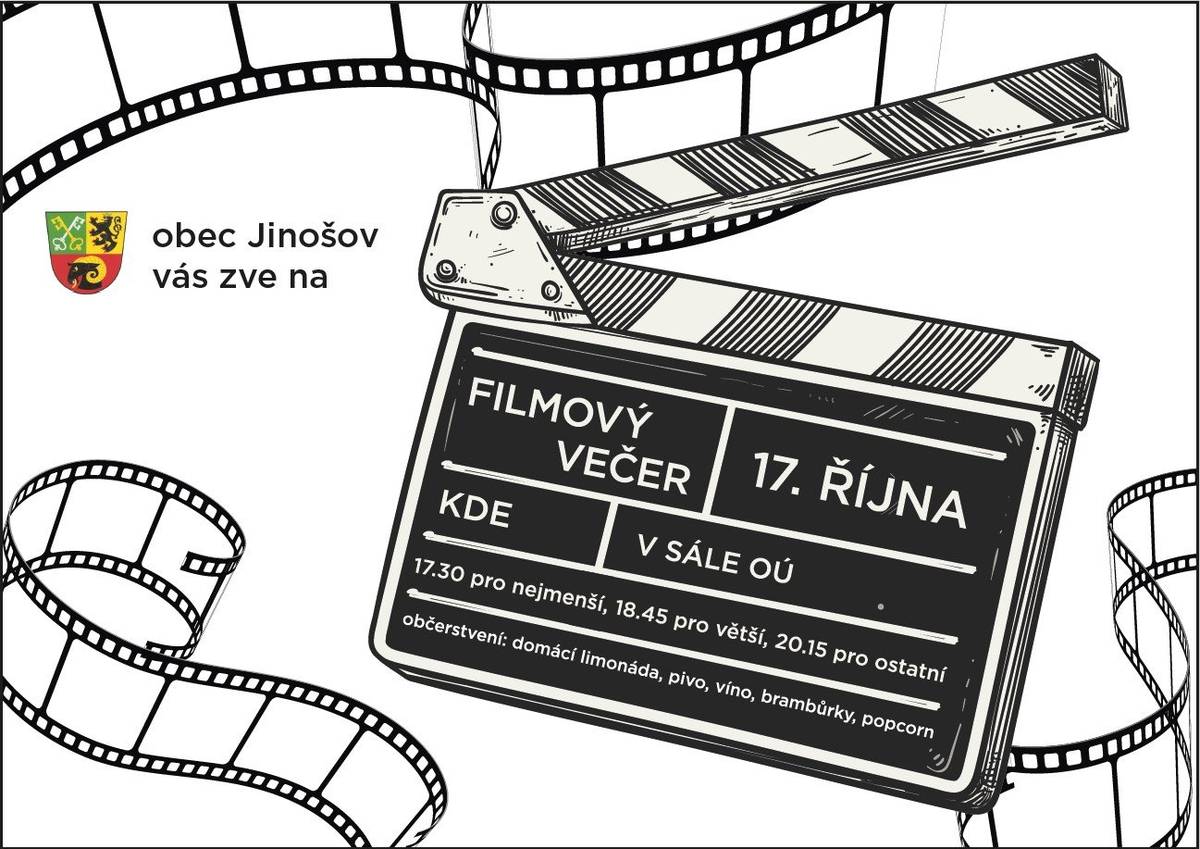 Zveme všechny malé i velké na promítání do sálu OÚ. Pro děti bude připravena domácí limonáda v neomezeném množství, sáček poprcornu zdarma k promítání. Pro ostatní bohaté občerstvení, pivo, víno, káva, barambůrky, popcorn. Výběr filmů proběhne na místě. Vybírat budeme z české filmové produkce.