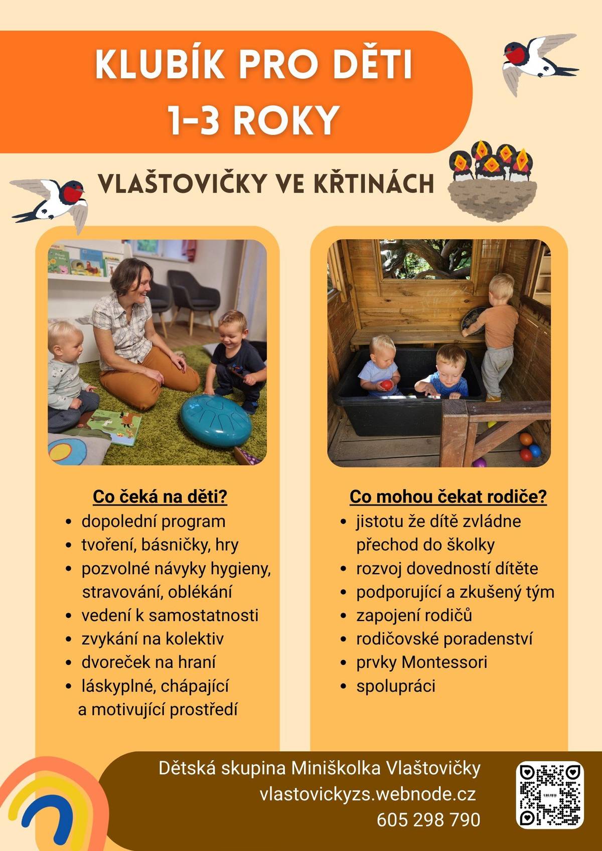 Zelenina Juvita přijede v pátek 17. října od 8.15 do 8.30 hodin prodávat krouhané zelí, brambory na uskladnění z Vysočiny 14 Kč/kg, jablka 26 Kč/kg, cibuli 19 Kč/kg na uskladnění, český česnek, rajčata, okurky, papriku a další ovoce a zeleninu. Dále nabízí žampiony, hlívu ústřičnou, čalamádu, olejové svíčky a med. Řidič přijímá objednávky na brambory a krouhané zelí na telefonním čísle: 777 897 272 V pátek 17. října bude pošta Křtiny otevřena jen od 8 do 12 hodin. Oznamujeme, že v sobotu 18. října 2025 bude probíhat samoodečet vodoměrů. Odečítací lístky s pokyny obdrží každý odběratel včas do poštovní schránky. Platbu za odebranou vodu provádějte převodem na účet obce 10527631/0100 nebo v hotovosti na OÚ a to nejpozději do 30. listopadu 2025. Připomínáme, že cena za 1m3 vody je 38 Kč. Předem děkujeme za včasnou úhradu.