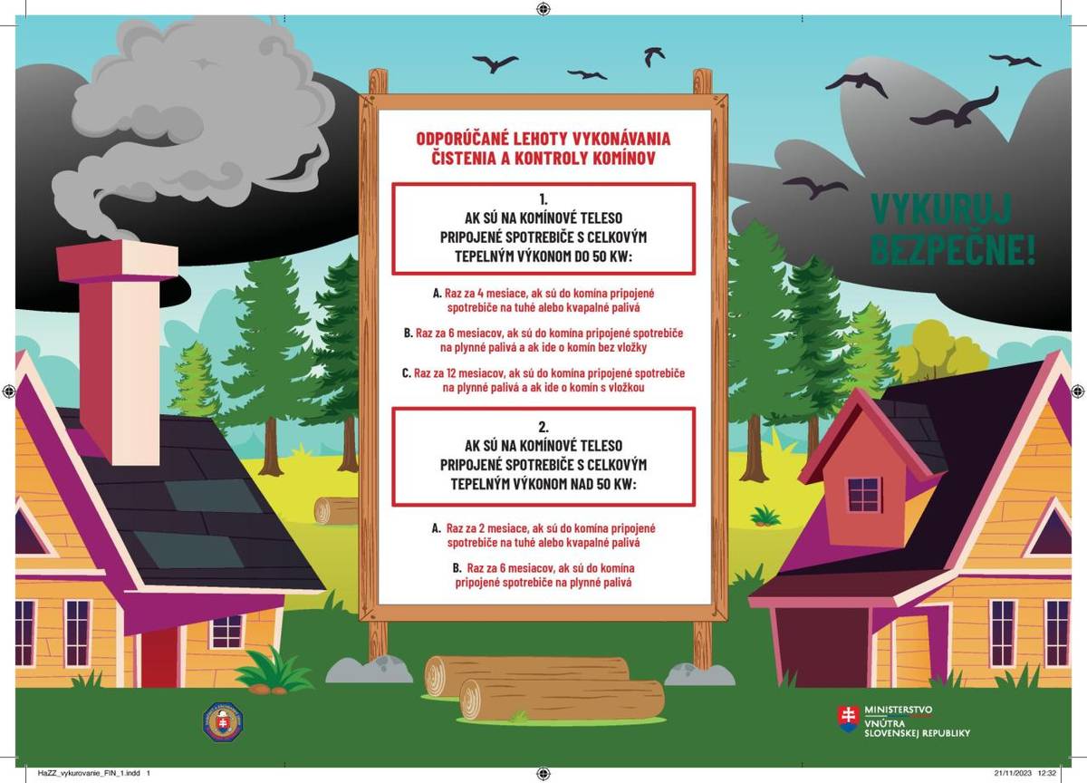 Vážení občania,  s príchodom chladného počasia sa začína vykurovacie obdobie a s ním aj  zvýšené nebezpečenstvo vzniku požiarov. Počas tohto obdobia hasiči už tradične  evidujú zvýšený počet výjazdov k požiarom rodinných domov.