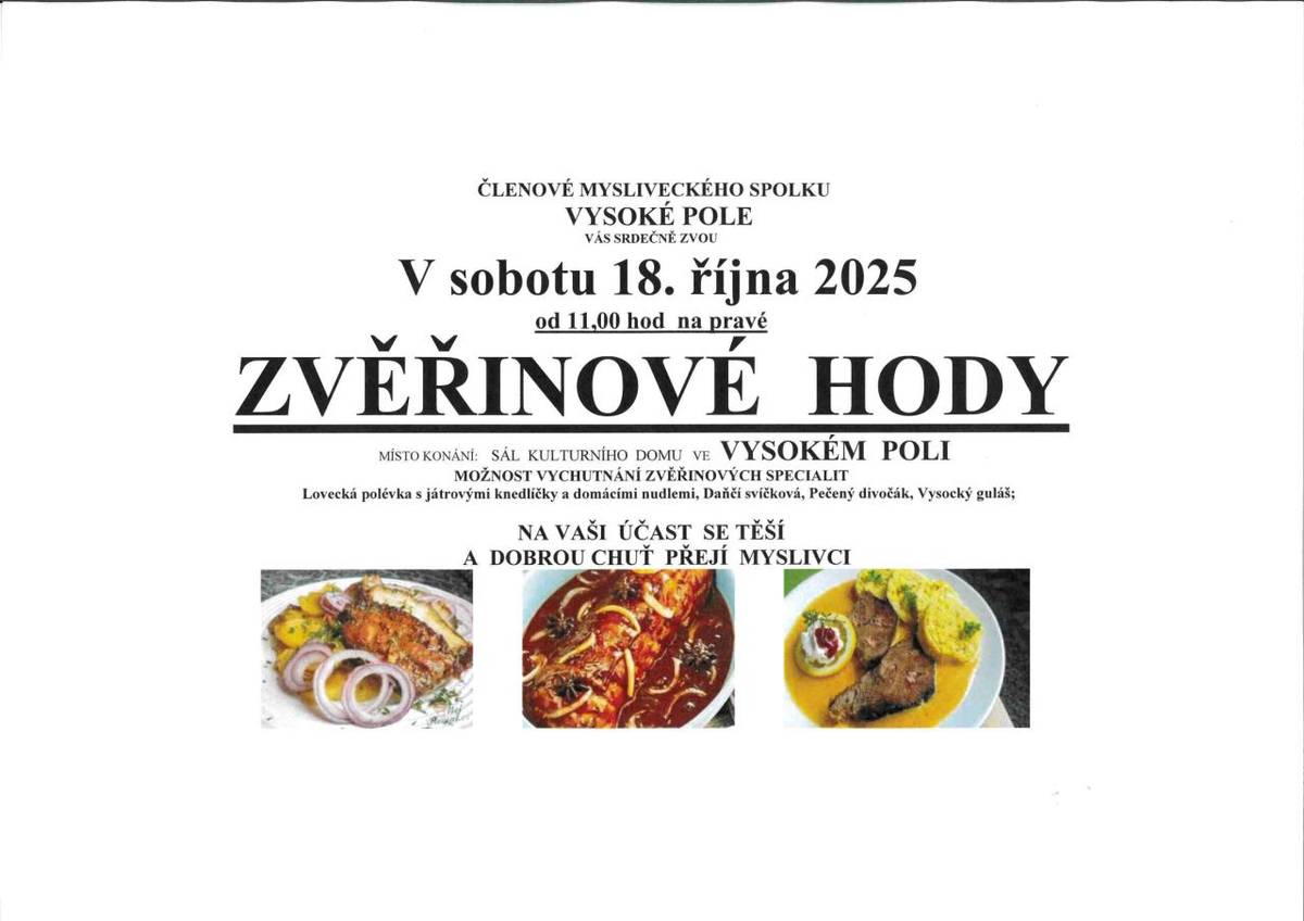 Dne 18.10. v 11:00, Vysoké Pole