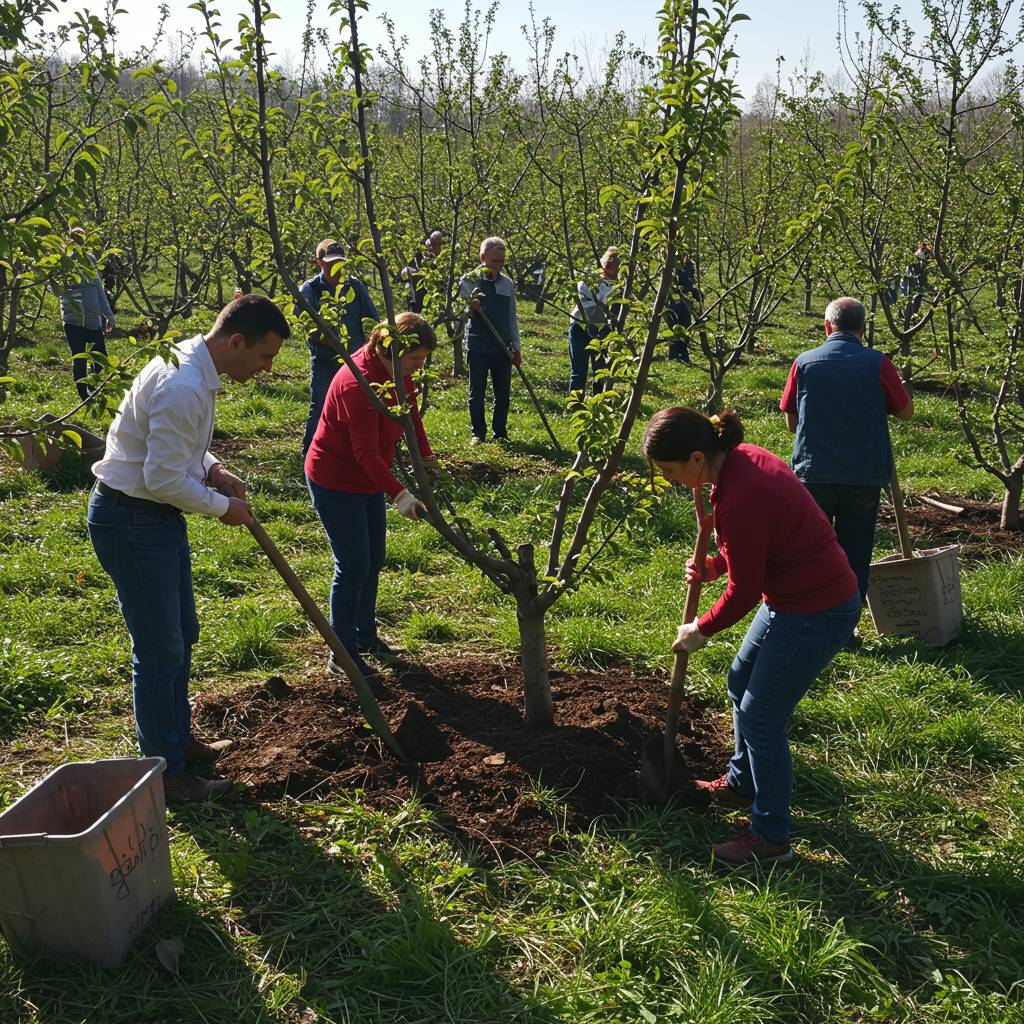 Přijďte s námi osázet krajinu mandloněmi! Akce se koná v sobotu 8. listopadu 2025 od 9:00 hodin na pozemku bývalého sadu a sušárny ovoce. Prosíme, vezměte si rukavice, rýč, větší kladivo a především dobrou náladu. O vše ostatní, včetně občerstvení a překvapení pro dospělé i mladé, se postaráme.