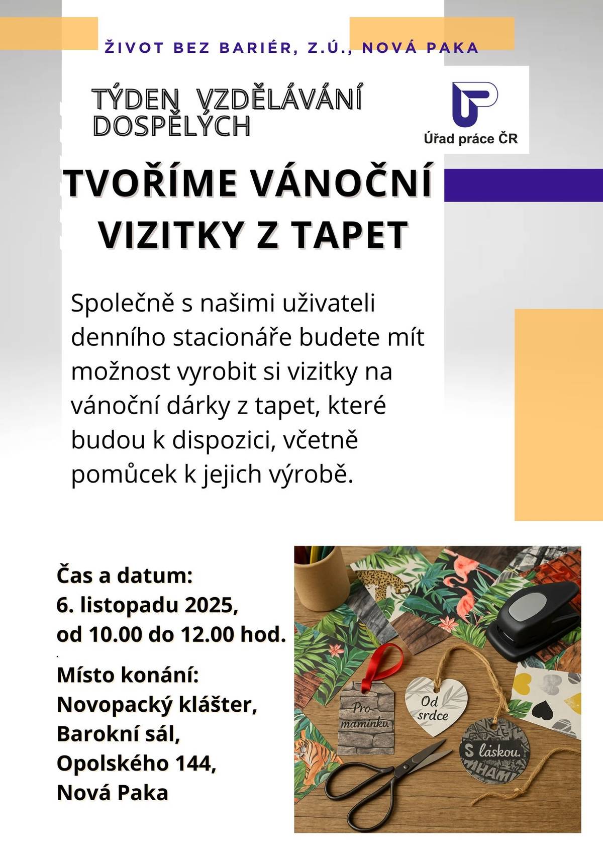 „Předvánoční jarmark a dny otevřených dveří“ „Týden vzdělávání dospělých“