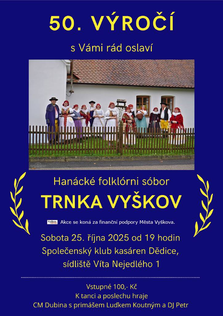 sobota 25. října 2025 od 19:00 hod