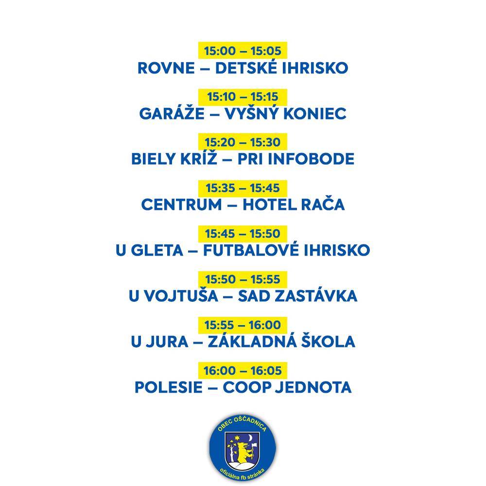 Dňa 23.10.2025 (štvrtok) od 15:00 hod. sa uskutoční výkup papiera (formou výmeny za papierové hygienické potreby) na stanoviskách podľa rozpisu.