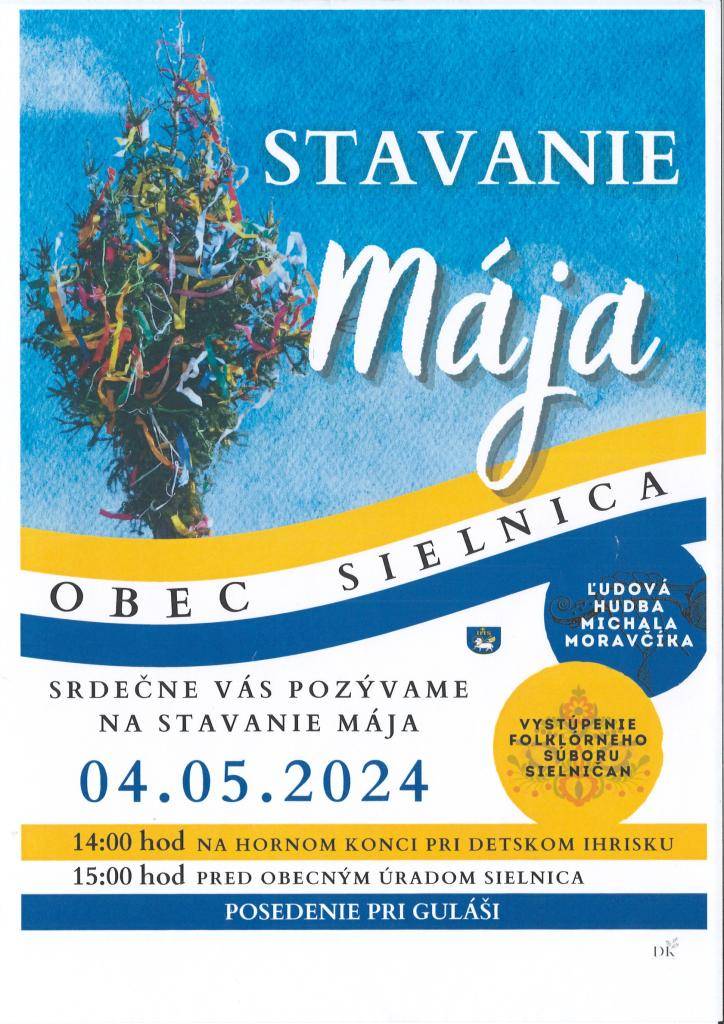 Pozvánka na Stavanie mája dňa 4. mája 2024