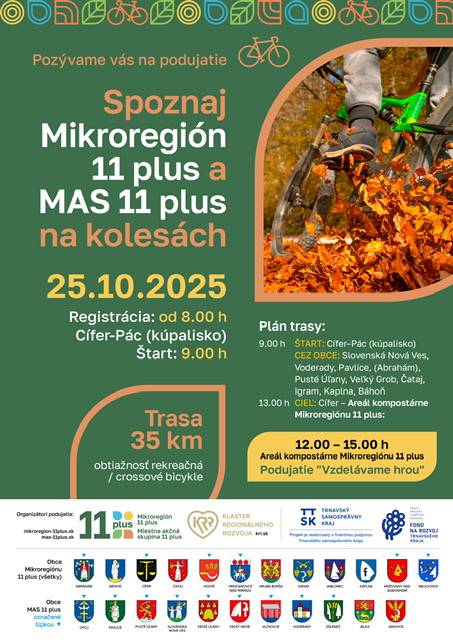 25.10.2025  Registrácia:  8:00 hod. Cífer - Pác (kúpalisko)