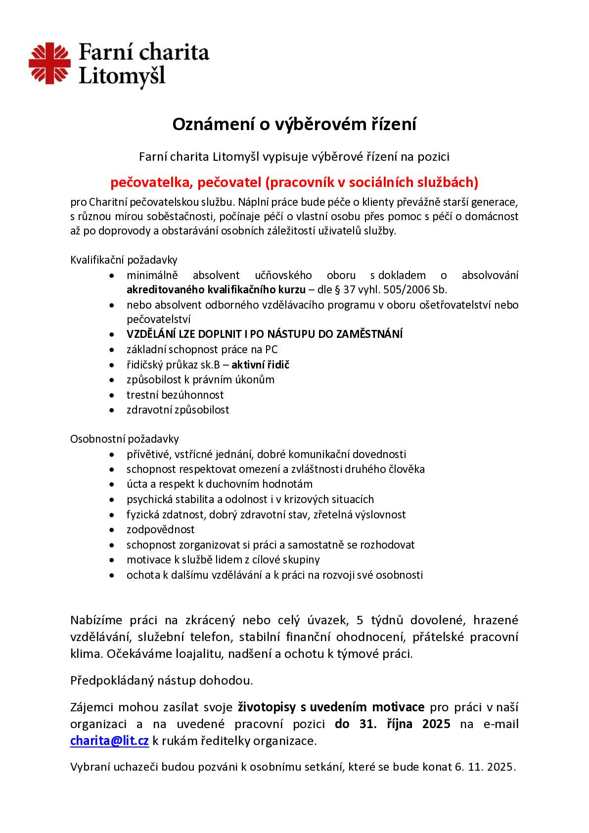 výběrové řízení