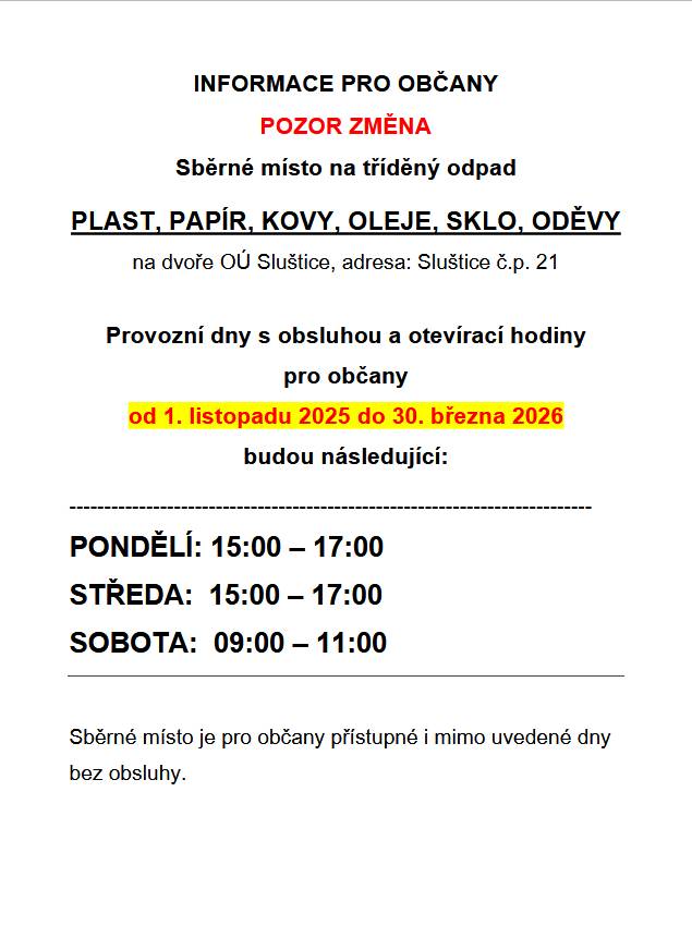 od 1. listopadu 2025 do 31.března 2026