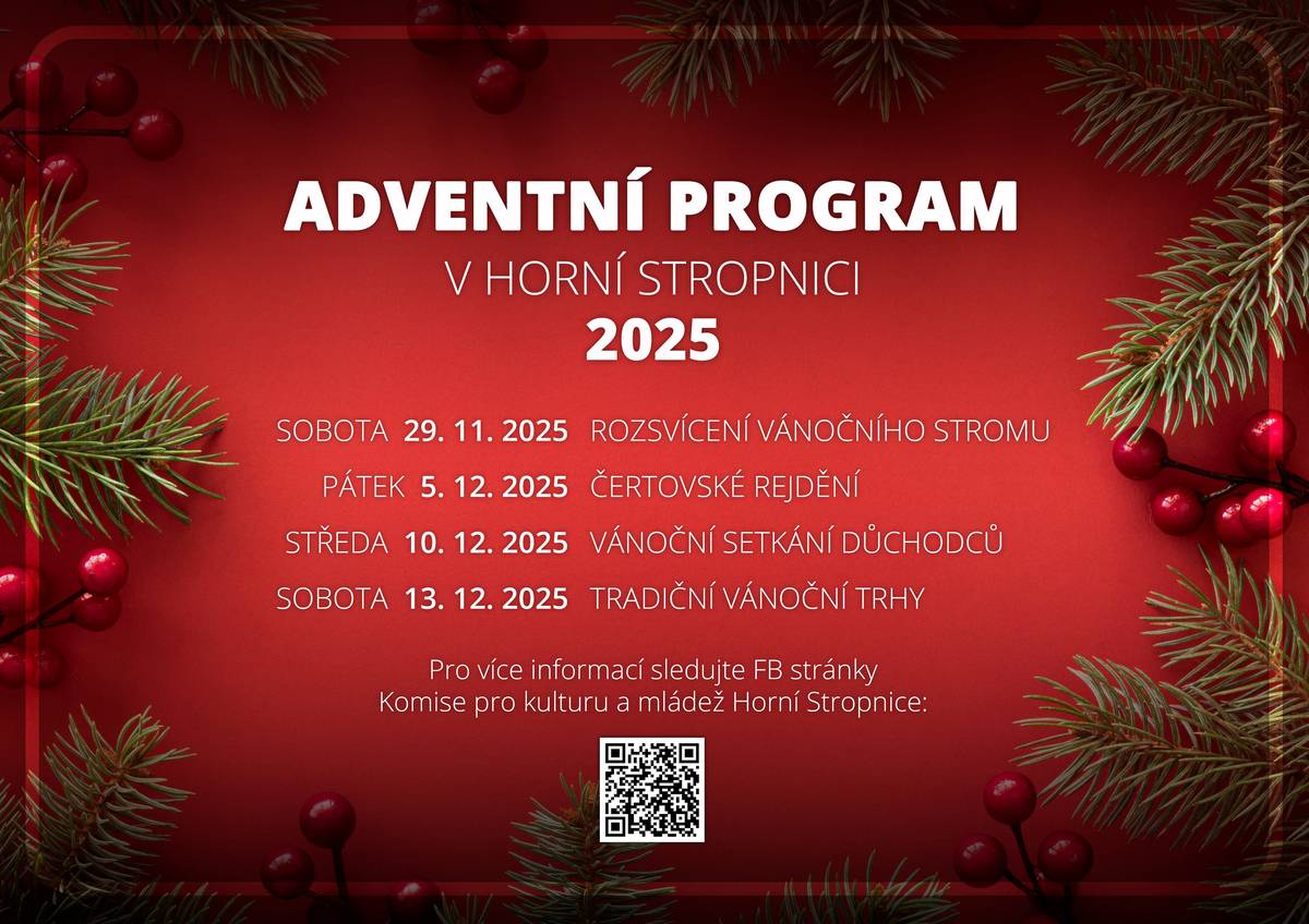 Adventní program v Horní Stropnici 2025.