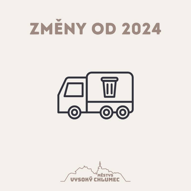 Městys Vysoký Chlumec přechází od 1. 1. 2024, z důvodu změny legislativy a také snaze o snižování celkových výdajů v oblasti odpadového hospodářství, z původního systému platby za likvidaci TKO sazbou určenou na občana na platbu likvidace TKO určenou dle kapacity svozové nádoby a frekvence svozů.