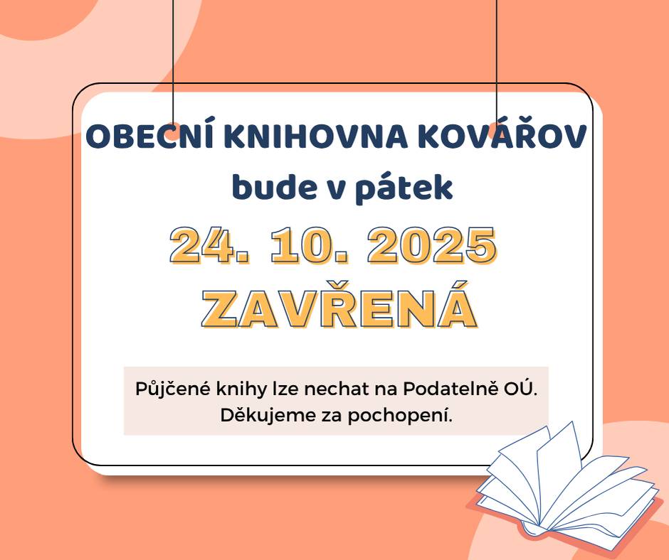 Půjčené knihy lze nechat na podatelně OÚ. Děkujeme za pochopení.