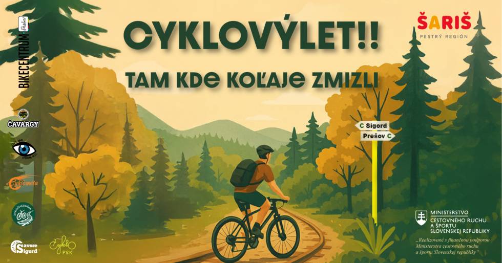 Sigordská spoločnosť Vás srdečne pozýva v sobotu 25. októbra na ukončenie sezóny na cykoželezničke so začiatkom o 9:30 hod. pri Bikecentre na Rusínskej ulici v Prešove. Súčasťou výletu budú aj zastávky pri Solivaroch, v lodenici Sigord s možnosťou člnkovania, a občerstvenie v Savore Sigord.