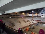 Prostory aktuálně rozestavěné T-Mobile ARENA v prostorách brněnského výstaviště