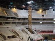 Prostory aktuálně rozestavěné T-Mobile ARENA v prostorách brněnského výstaviště