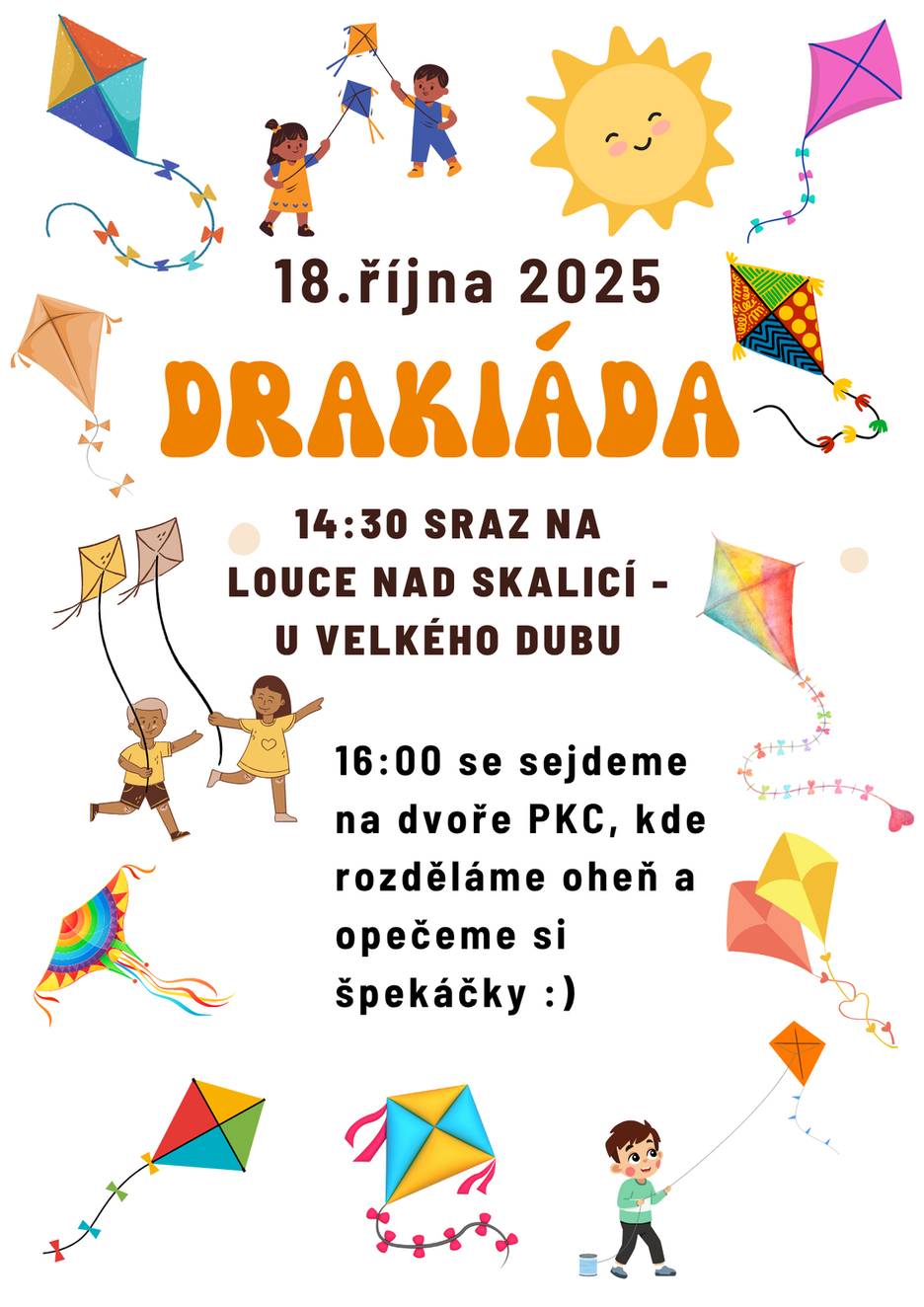 Přijměte pozvání obce na tradiční podzimní akci pro děti v sobotu 18.10.2025 od 14:30 hodin.