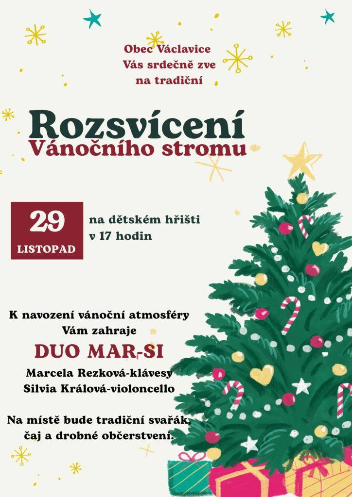 Pozvánka na rozsvícení vánočního stromu 2025