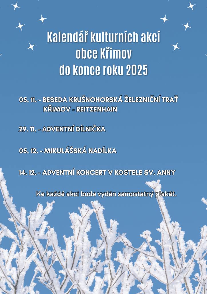 ke každé akci bude dodán samostatný plakát.