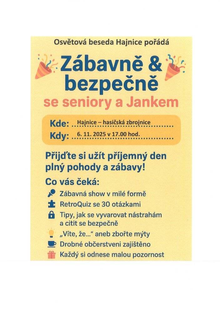 Zábavně a bezpečně 6. 11. 2025