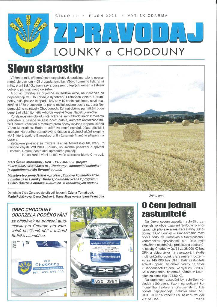 Zpravodaj říjen 2025